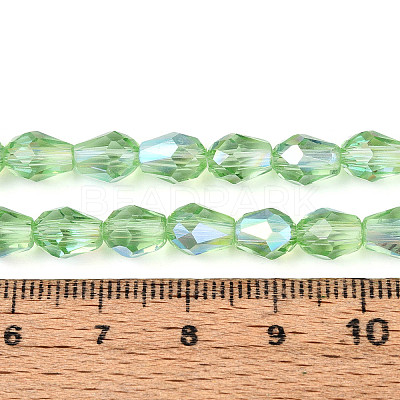Transparent Electroplate Glass Beads Strands LS-EGLA-N023-6x8mm-A08-1