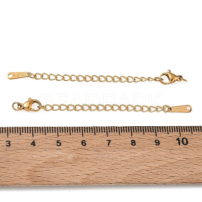 201 Stainless Steel Curb Chain Extender SA-CBA0FDA-01G-25-1