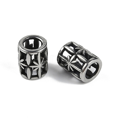 304 Stainless Steel European Beads STAS-C108-09A-AS-1