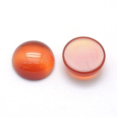 Natural Carnelian Cabochons X-G-P393-R41-12mm-1