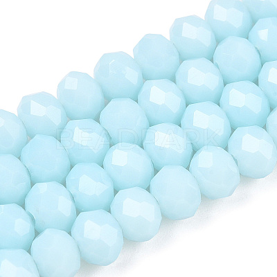 Opaque Solid Color Glass Beads Strands EGLA-A034-P6mm-D06-1