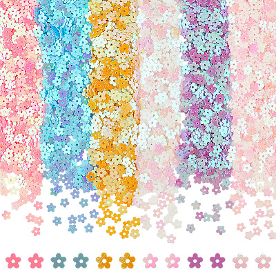 120G 6 Colors Plastic Sequins Beads PVC-CP0001-02C-1