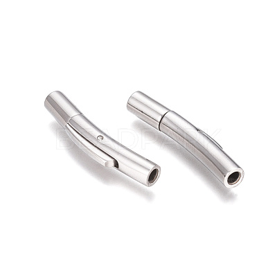 Tarnish Resistant Column 304 Stainless Steel Bayonet Necklace Clasps STAS-N014-36-1