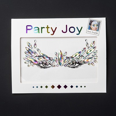 Acrylic Face Gems Stickers MRMJ-F014-08-1