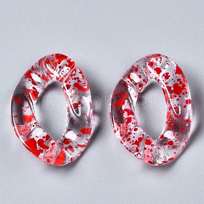Transparent Spray Paint Acrylic Linking Rings TACR-Q276-001D-1
