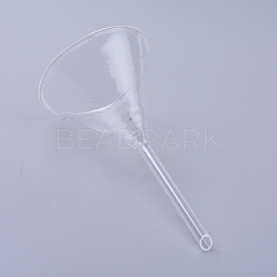 Transparent Glass Funnel Hopper AJEW-WH0104-45D-1