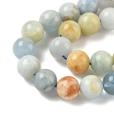 Natural Aquamarine Beads Strands G-D327-A01-8mm-1