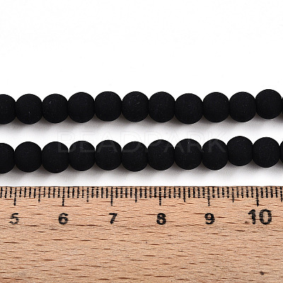 Opaque Glass Beads Strands GLAA-T032-P6mm-MD01-1