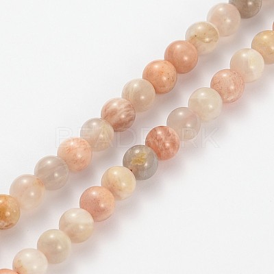 Natural Multi-Moonstone Beads Strands X-G-O030-8mm-10-1