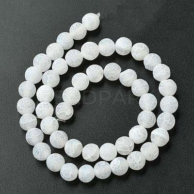 Natural Weathered Agate Beads Strands G-G589-8mm-03-1