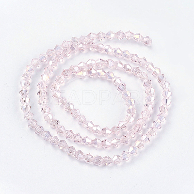 Transparent Electroplate Glass Beads Strands EGLA-A039-T6mm-B26-1