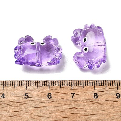 Transparent Glass Enamel Beads LAMP-V001-08E-1
