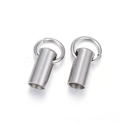 Tarnish Resistant 201 Stainless Steel Cord Ends STAS-E120-02-4mm-1