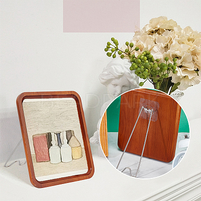 Stainless Steel Desktop Photo Frame Stands AJEW-WH0695-013P-1