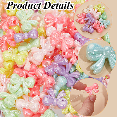 200pcs Opaque Acrylic Beads MACR-SP0001-45-1