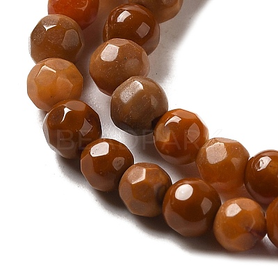 Natural Fire Crackle Agate Beads Strands G-G588-4mm-M-1