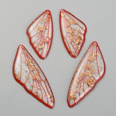 Transparent Resin Pendants RESI-TAC0004-24B-1