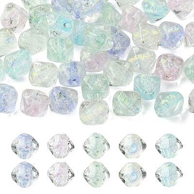 20Pcs 5 Colors Handmade Foil Glass Beads FOIL-YW0001-06-1
