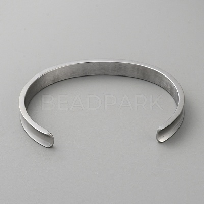 Stainless Steel Open Cuff Bangles BJEW-WH0516-03P-1