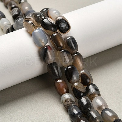 Natural Banded Agate Beads Strands G-D317-A01-07-1