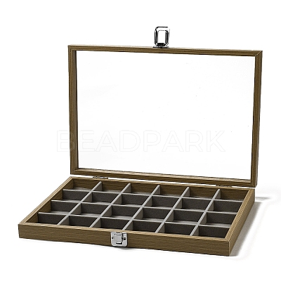 24 Grids Wooden Jewelry Presentation Boxes ODIS-M007-03-1
