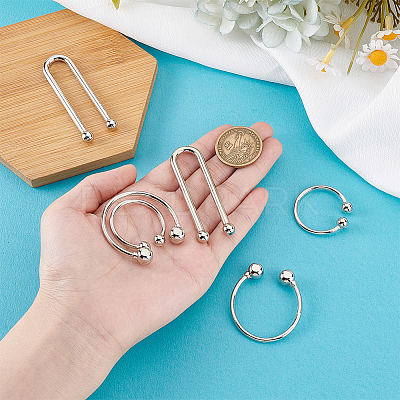 18Pcs 3 Styles U Shape Alloy Bikini Clips Buckles AJEW-PH0006-72-1