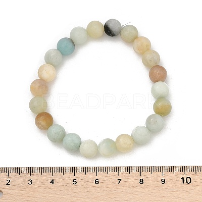 Natural Flower Amazonite Beads Stretch Bracelets BJEW-F380-01-B09-1