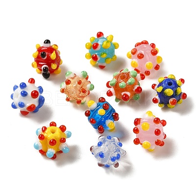 Product Name:Handmade Pumpkin Spot Lampwork Beads X1-LAMP-P064-02B-1