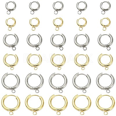 16Pcs 201 Stainless Steel Huggie Hoop Earring Findings STAS-FS0002-27A-1