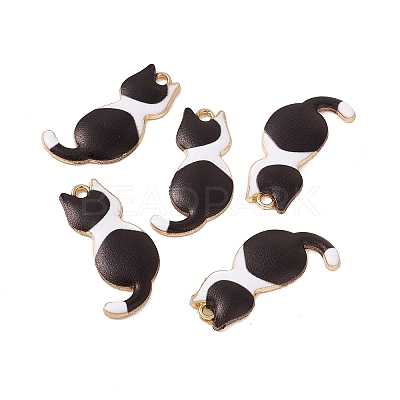 Rack Plating Alloy Enamel Pendants ENAM-K050-03B-1