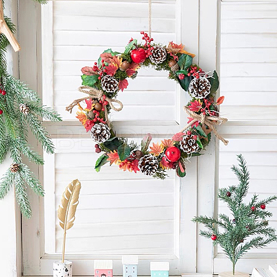 8Pcs Wreath Frames for Crafts WOOD-FG0001-35-1