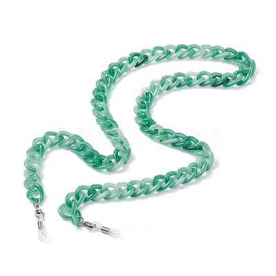 Acrylic Curb Chain Eyeglasses Chains AJEW-EH00385-1