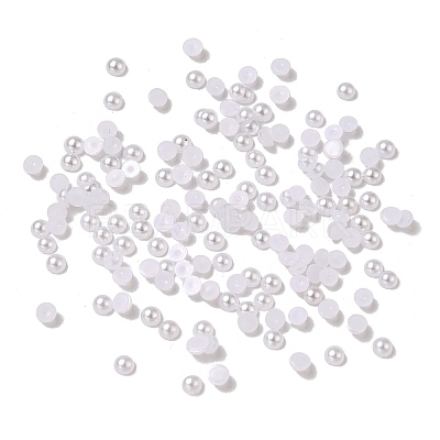ABS Plastic Imitation Pearl Cabochons SACR-XCP0001-05-1