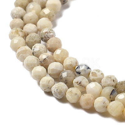 Natural Yellow Opal Beads Strands G-B145-A03-3mm-1