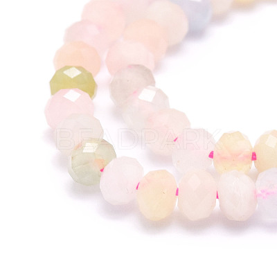 Natural Morganite Beads Strands G-E569-H08-1