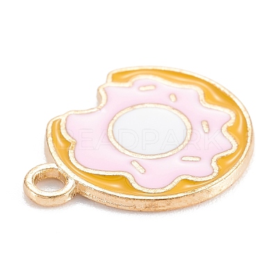 Light Gold Plated Alloy Enamel Pendants ENAM-R136-29-1