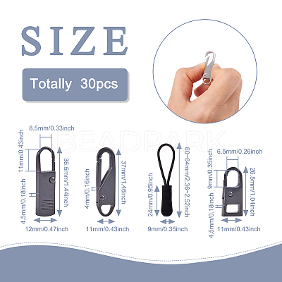 Zipper Pull Tab Set FIND-KS0001-12-1