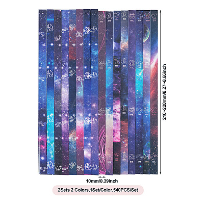 2Sets 2 Colors Lucky Star Origami Paper DIY-TA0013-65-1