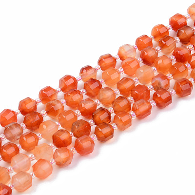 Natural Carnelian Beads Strands G-R482-18-8mm-1