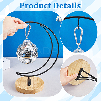 Iron with Wood Display Stands ODIS-WH0080-28A-1