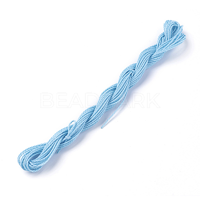 Round Waxed Polyester Cord LS-YC-WH0005-19-1