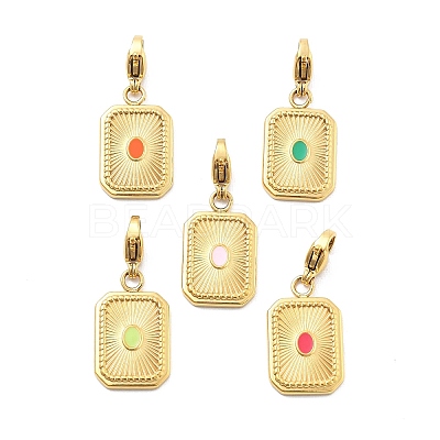 304 Stainless Steel Enamel Pendant Decoration STAS-L283-51G-1