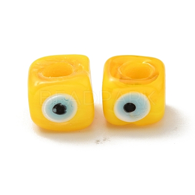 Handmade Evil Eye Lampwork European Beads LAMP-G143-06-1