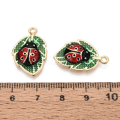 Alloy Enamel Pendants ENAM-N062-13KCG-1