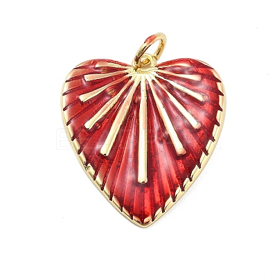 Brass Enamel Pendants KK-H206-11G-02-1