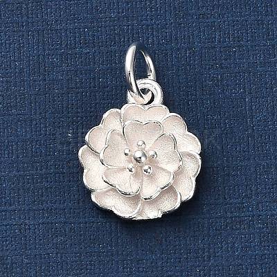 925 Sterling Silver Lotus Flower Charms STER-U009-01S-02-1