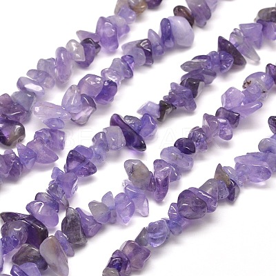 1 Strand Natural Amethyst Chip Bead Strands G-DJ0001-04-1