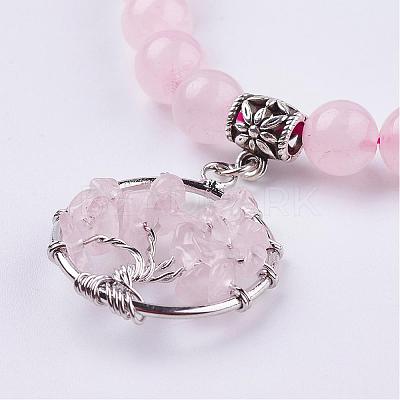 Gemstone Stretch Bracelets BJEW-F262-B03-1