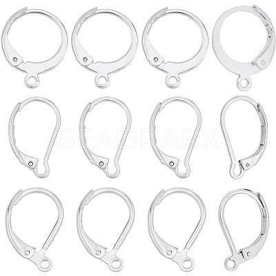 60Pcs 3 Styles 304 Stainless Steel Leverback Earring Findings STAS-BBC0008-30B-1