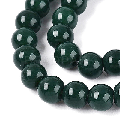 Opaque Solid Color Glass Beads Strands GLAA-T032-P6mm-24-1